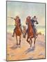 Troopers in Pursuit-Charles Shreyvogel-Mounted Art Print