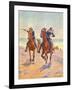 Troopers in Pursuit-Charles Shreyvogel-Framed Art Print