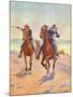 Troopers in Pursuit-Charles Shreyvogel-Mounted Art Print