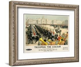 Trooping the Colour, Poster Advertising British Railways, c.1950-Christopher Clark-Framed Giclee Print