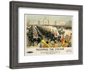 Trooping the Colour, Poster Advertising British Railways, c.1950-Christopher Clark-Framed Giclee Print