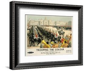 Trooping the Colour, Poster Advertising British Railways, c.1950-Christopher Clark-Framed Giclee Print