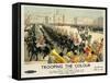 Trooping the Colour, Poster Advertising British Railways, c.1950-Christopher Clark-Framed Stretched Canvas