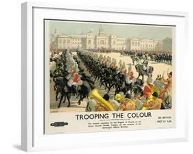 Trooping the Colour, Poster Advertising British Railways, c.1950-Christopher Clark-Framed Giclee Print