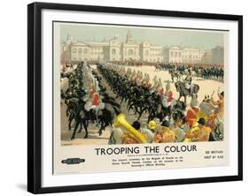 Trooping the Colour, Poster Advertising British Railways, c.1950-Christopher Clark-Framed Giclee Print