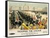 Trooping the Colour, Poster Advertising British Railways, c.1950-Christopher Clark-Framed Stretched Canvas