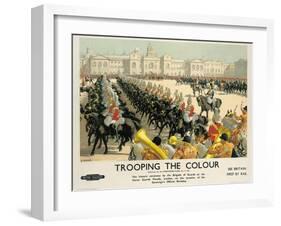 Trooping the Colour, Poster Advertising British Railways, c.1950-Christopher Clark-Framed Giclee Print