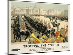 Trooping the Colour, Poster Advertising British Railways, c.1950-Christopher Clark-Mounted Giclee Print