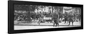 Troops and Flag of the French 102nd Infantry, Saint-Francois-Xavier, Paris, France, August 1914-null-Framed Giclee Print