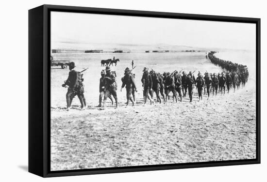 Troops Arriving in Mexico-null-Framed Stretched Canvas