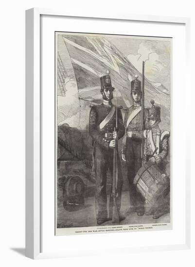 Troops for the War, Royal Marines-George Housman Thomas-Framed Giclee Print