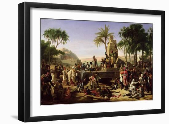 Troops Halted on the Banks of the Nile, 2nd February 1799, 1812-Jean-Charles Tardieu-Framed Giclee Print