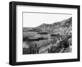 Troops Landing at Anzac Cove, Gallipoli-null-Framed Photographic Print