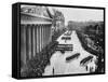 Troops Marching Down Avenida Alvear-null-Framed Stretched Canvas