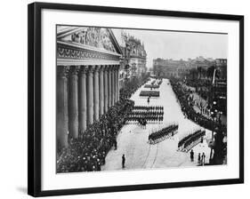 Troops Marching Down Avenida Alvear-null-Framed Photographic Print