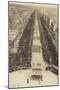 Troops Marching Down the Champs Elysees in Paris. 1919-null-Mounted Photographic Print