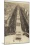 Troops Marching Down the Champs Elysees in Paris. 1919-null-Mounted Photographic Print