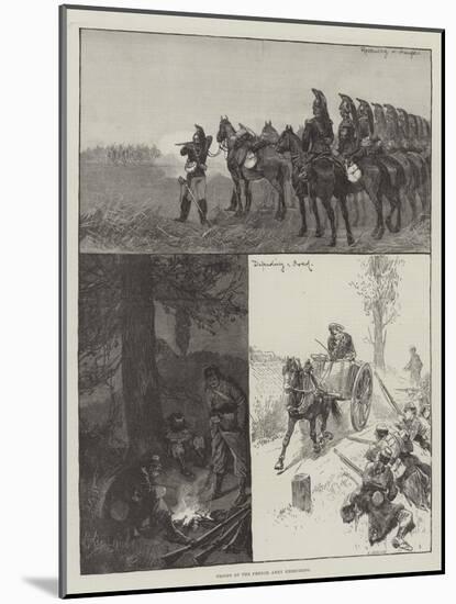 Troops of the French Army Exercising-Richard Caton Woodville II-Mounted Giclee Print