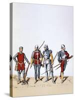 Troops of the Royal Guard, 12th-16th Century-A Lemercier-Stretched Canvas