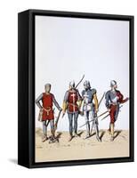 Troops of the Royal Guard, 12th-16th Century-A Lemercier-Framed Stretched Canvas