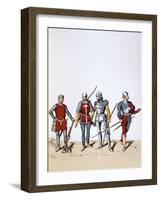 Troops of the Royal Guard, 12th-16th Century-A Lemercier-Framed Giclee Print