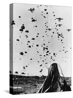 Troops Parachuting into Korea-null-Stretched Canvas