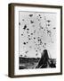 Troops Parachuting into Korea-null-Framed Photographic Print