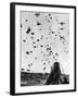 Troops Parachuting into Korea-null-Framed Photographic Print