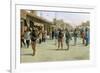 Troops Patrolling Market in Iraq-null-Framed Giclee Print