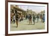 Troops Patrolling Market in Iraq-null-Framed Giclee Print