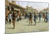 Troops Patrolling Market in Iraq-null-Mounted Giclee Print