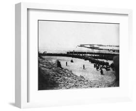 Troops Ready for Evacuation at Dunkirk-null-Framed Photographic Print