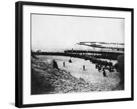 Troops Ready for Evacuation at Dunkirk-null-Framed Photographic Print