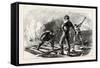 Troops Tearing Up a Railway, American Civil War, USA, 1870s-null-Framed Stretched Canvas