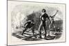 Troops Tearing Up a Railway, American Civil War, USA, 1870s-null-Mounted Giclee Print