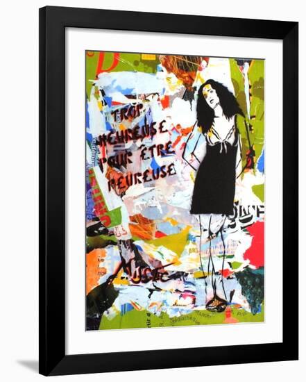 Trop Heureuse Pour Être Peureuse-Miss^Tic-Framed Premium Edition