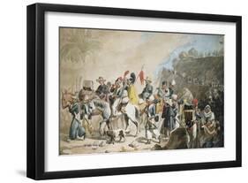 Tropas De Santa Ana En Tampico-Emilio Boggio-Framed Giclee Print