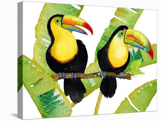 Tropcial Toucan Pair-Mary Escobedo-Stretched Canvas