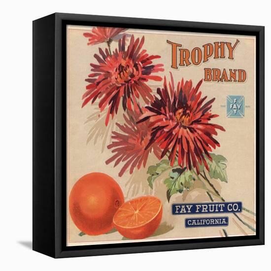 Trophy Brand - California - Citrus Crate Label-Lantern Press-Framed Stretched Canvas