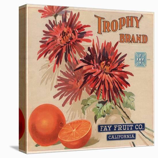 Trophy Brand - California - Citrus Crate Label-Lantern Press-Stretched Canvas