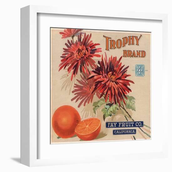 Trophy Brand - California - Citrus Crate Label-Lantern Press-Framed Art Print