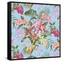 Tropic Bouquet Aqua-Bill Jackson-Framed Stretched Canvas