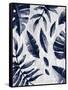 Tropic Indigo Leaves 1-Kimberly Allen-Framed Stretched Canvas