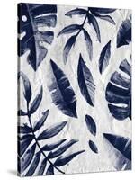Tropic Indigo Leaves 1-Kimberly Allen-Stretched Canvas