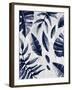 Tropic Indigo Leaves 1-Kimberly Allen-Framed Art Print