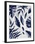 Tropic Indigo Leaves 1-Kimberly Allen-Framed Art Print