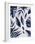 Tropic Indigo Leaves 1-Kimberly Allen-Framed Art Print