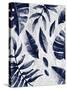 Tropic Indigo Leaves 1-Kimberly Allen-Stretched Canvas