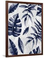 Tropic Indigo Leaves 2-Kimberly Allen-Framed Art Print