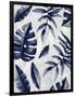 Tropic Indigo Leaves 2-Kimberly Allen-Framed Art Print